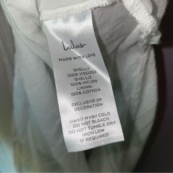 Lulu's XXS Maxi Dress White Embroidered Floral Vacation Cottage Coastal Boho - Picture 8 of 14